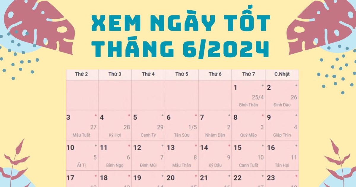 ngày tốt làm nhà trong tháng 6